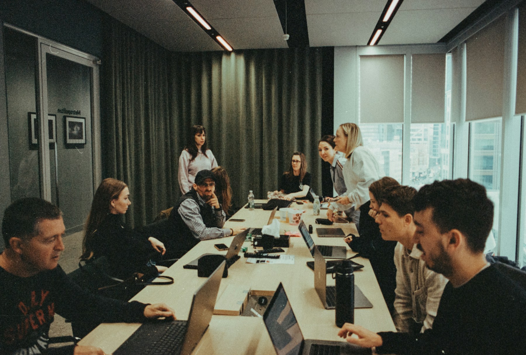 Colleagues working together in an office